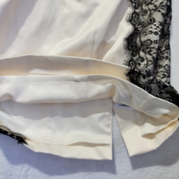 Guess Sleeveless Bra Top Ivory Black Lace Mesh Back Cocktail Special Occasion 7 - Picture 8 of 15